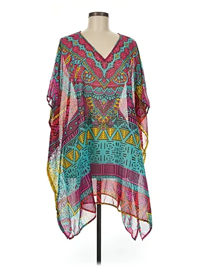 Pre-owned Unbranded Poncho In Teal