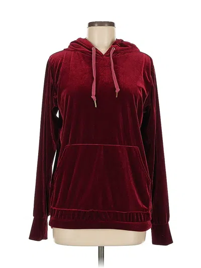 Pre-owned Unbranded Pullover Hoodie In Burgundy