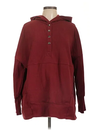 Pre-owned Unbranded Pullover Hoodie In Burgundy
