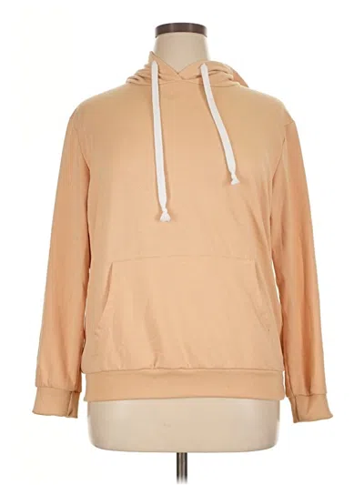 Pre-owned Unbranded Pullover Hoodie In Tan