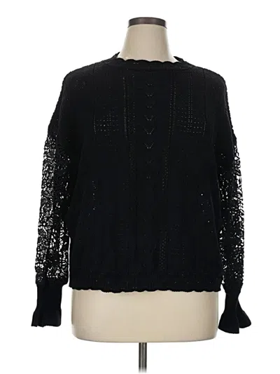 Pre-owned Unbranded Pullover Sweater In Black