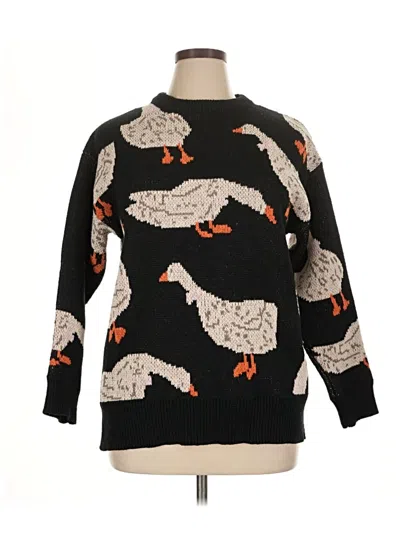 Pre-owned Unbranded Pullover Sweater In Black
