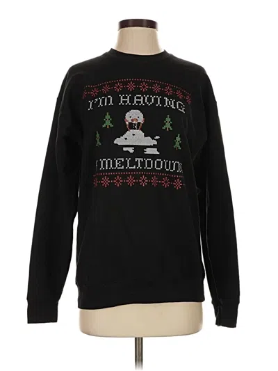 Pre-owned Unbranded Pullover Sweater In Black