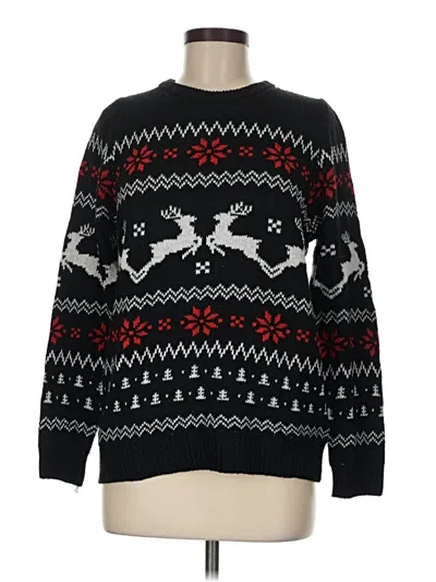 Pre-owned Unbranded Pullover Sweater In Black