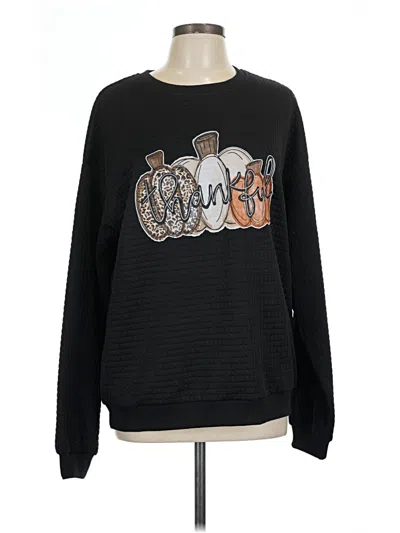 Pre-owned Unbranded Pullover Sweater In Black