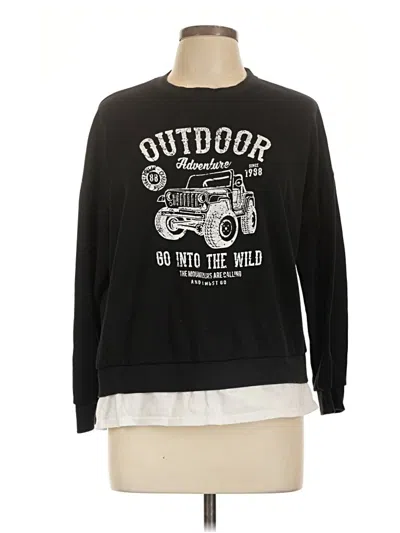 Pre-owned Unbranded Pullover Sweater In Black