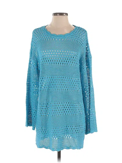 Pre-owned Unbranded Pullover Sweater In Blue