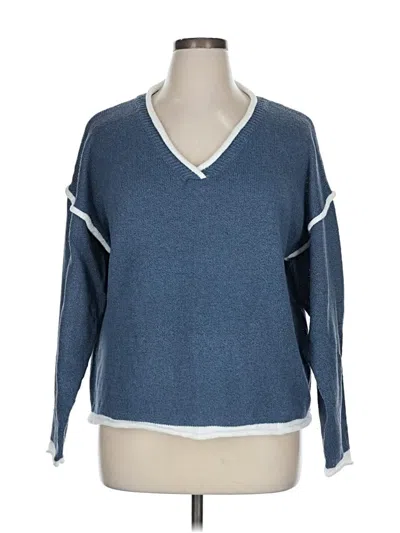 Pre-owned Unbranded Pullover Sweater In Blue