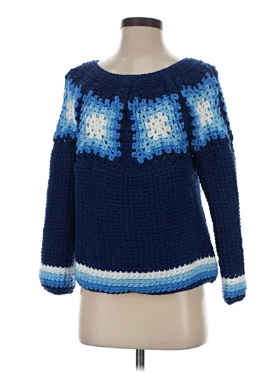 Pre-owned Unbranded Pullover Sweater In Blue