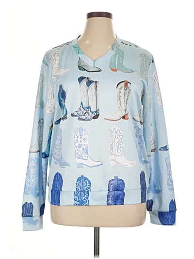 Pre-owned Unbranded Pullover Sweater In Blue
