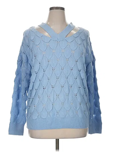 Pre-owned Unbranded Pullover Sweater In Blue