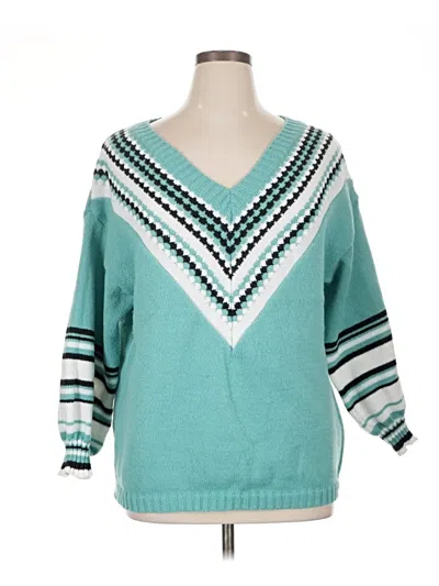 Pre-owned Unbranded Pullover Sweater In Blue