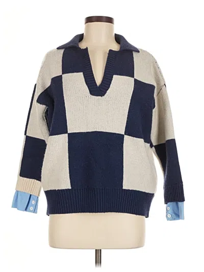 Pre-owned Unbranded Pullover Sweater In Blue