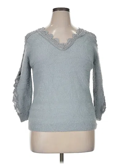 Pre-owned Unbranded Pullover Sweater In Blue