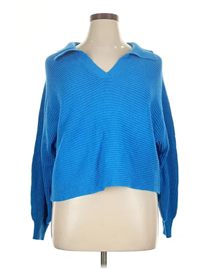 Pre-owned Unbranded Pullover Sweater In Blue