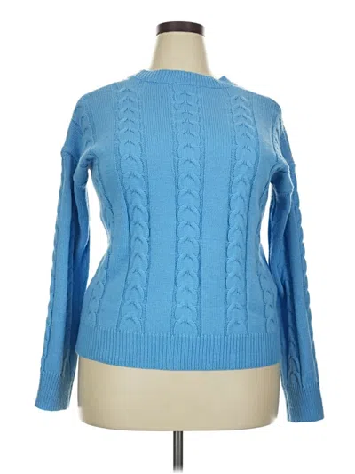 Pre-owned Unbranded Pullover Sweater In Blue