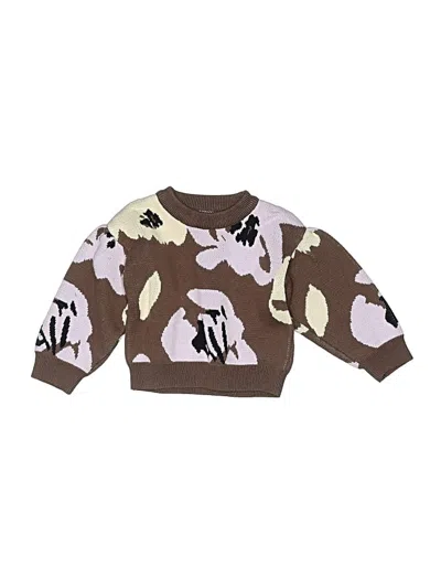Pre-owned Unbranded Kids' Pullover Sweater In Brown