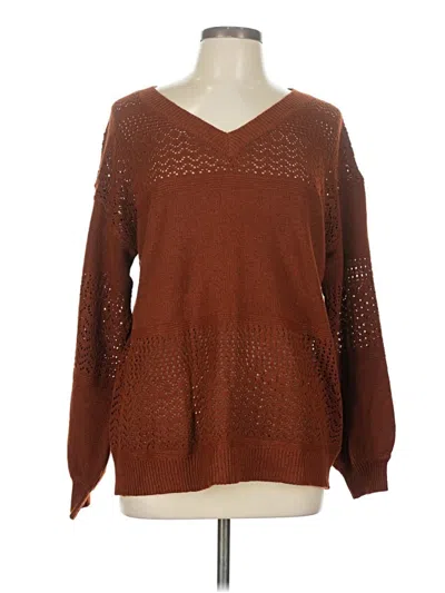 Pre-owned Unbranded Pullover Sweater In Brown