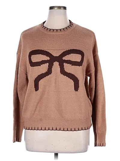 Pre-owned Unbranded Pullover Sweater In Brown