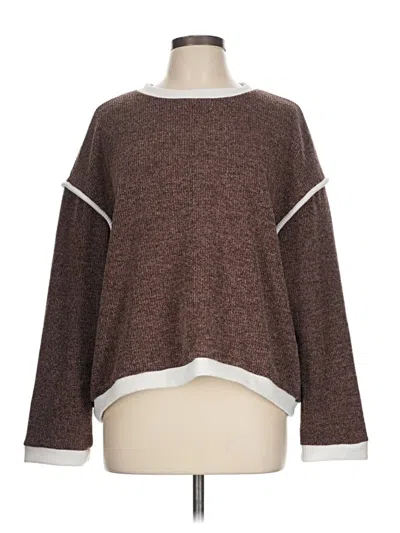 Pre-owned Unbranded Pullover Sweater In Brown