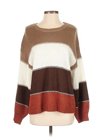 Pre-owned Unbranded Pullover Sweater In Brown