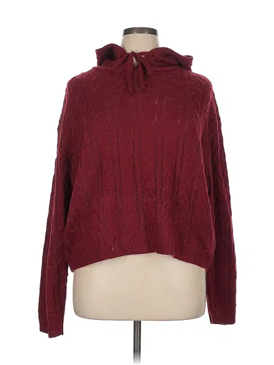 Pre-owned Unbranded Pullover Sweater In Burgundy
