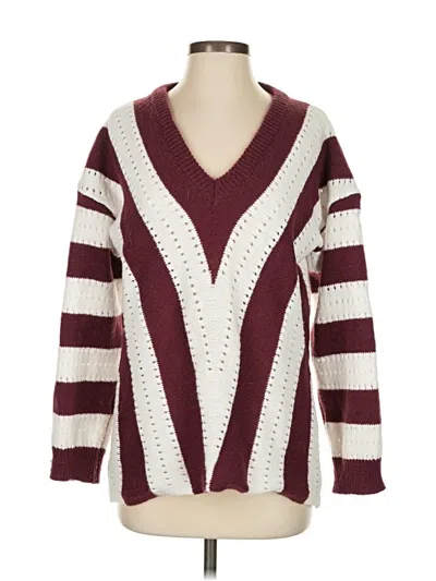 Pre-owned Unbranded Pullover Sweater In Burgundy