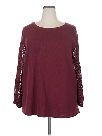 Pre-owned Unbranded Pullover Sweater In Burgundy