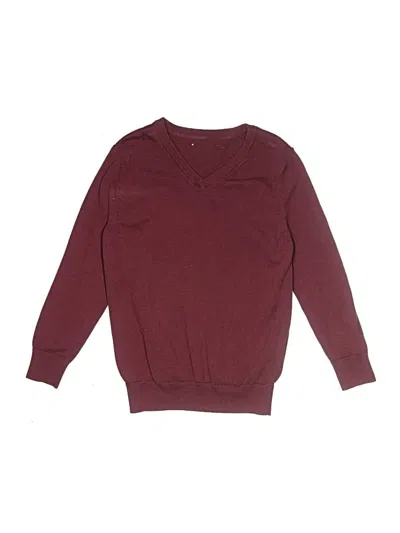 Pre-owned Unbranded Kids' Pullover Sweater In Burgundy