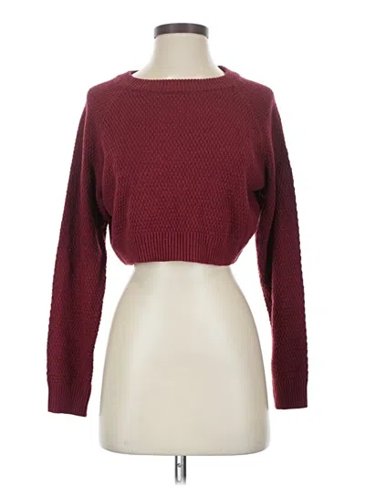 Pre-owned Unbranded Pullover Sweater In Burgundy