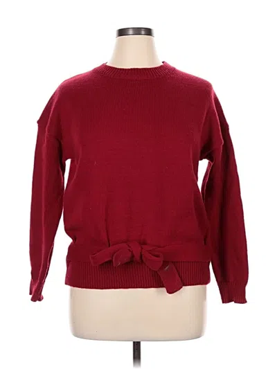 Pre-owned Unbranded Pullover Sweater In Burgundy
