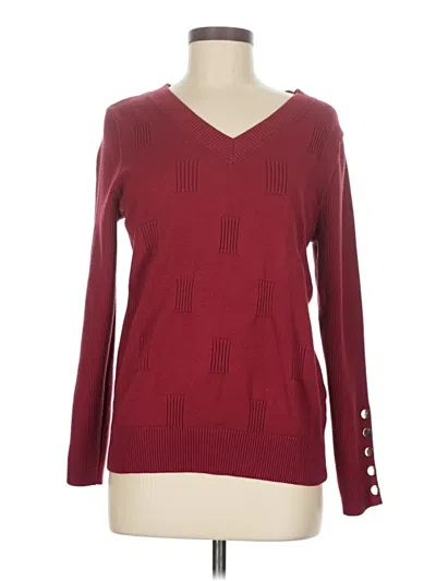 Pre-owned Unbranded Pullover Sweater In Burgundy