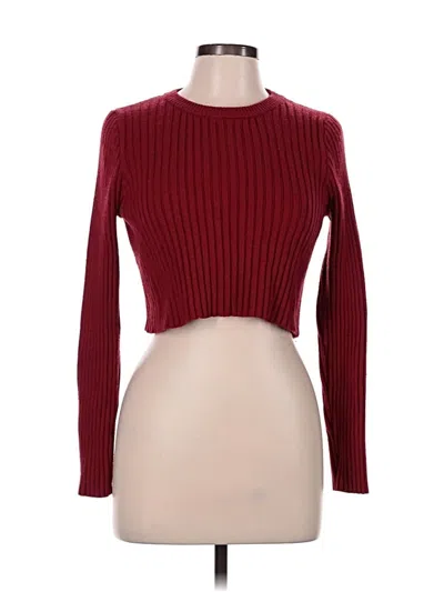 Pre-owned Unbranded Pullover Sweater In Burgundy