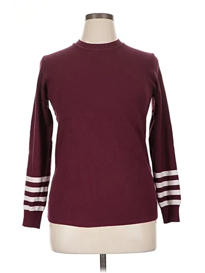 Pre-owned Unbranded Pullover Sweater In Burgundy