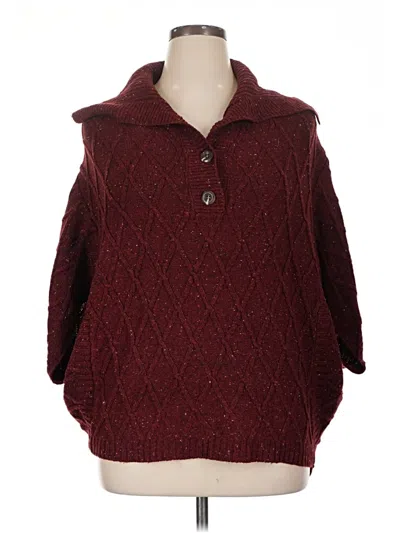 Pre-owned Unbranded Pullover Sweater In Burgundy