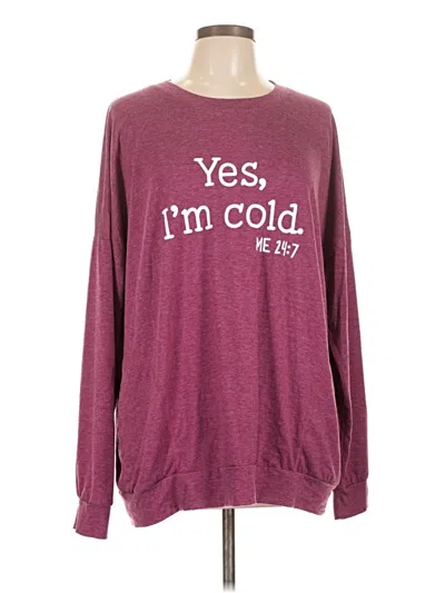 Pre-owned Unbranded Pullover Sweater In Burgundy
