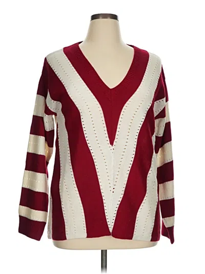 Pre-owned Unbranded Pullover Sweater In Burgundy
