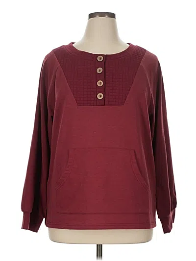 Pre-owned Unbranded Pullover Sweater In Burgundy