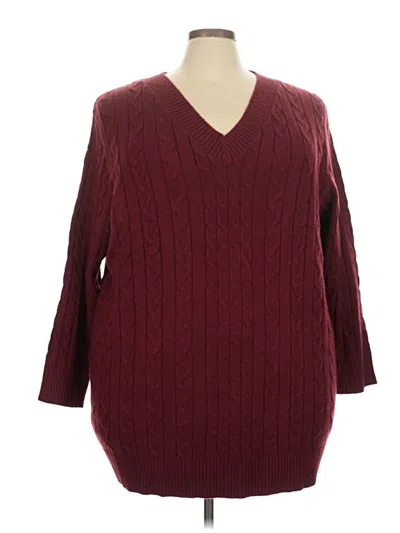 Pre-owned Unbranded Pullover Sweater In Burgundy