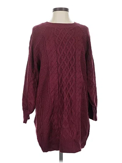 Pre-owned Unbranded Pullover Sweater In Burgundy