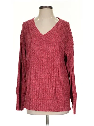 Pre-owned Unbranded Pullover Sweater In Burgundy