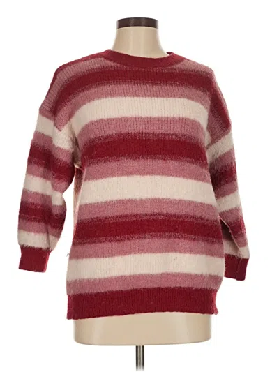 Pre-owned Unbranded Pullover Sweater In Burgundy