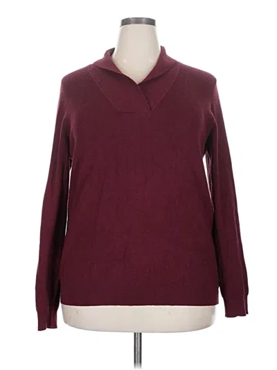 Pre-owned Unbranded Pullover Sweater In Burgundy