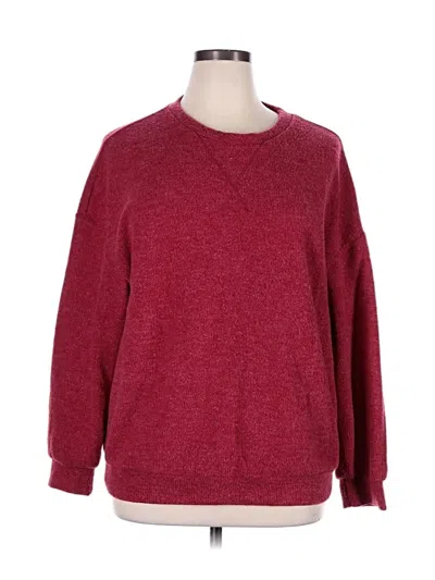 Pre-owned Unbranded Pullover Sweater In Burgundy