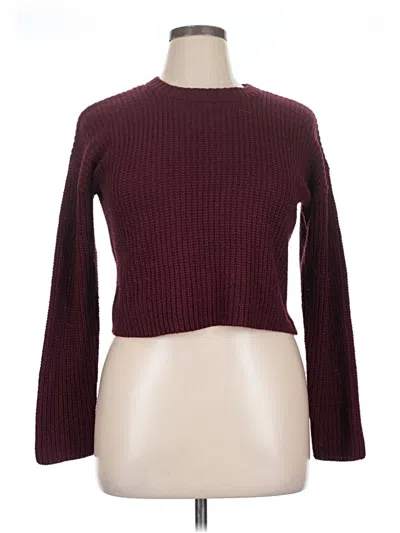 Pre-owned Unbranded Pullover Sweater In Burgundy