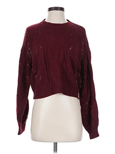 Pre-owned Unbranded Pullover Sweater In Burgundy