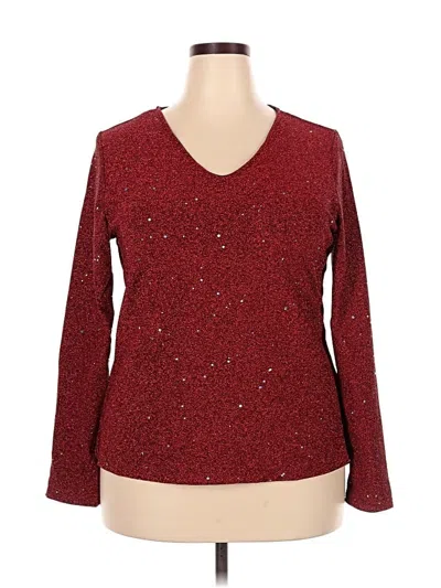 Pre-owned Unbranded Pullover Sweater In Burgundy