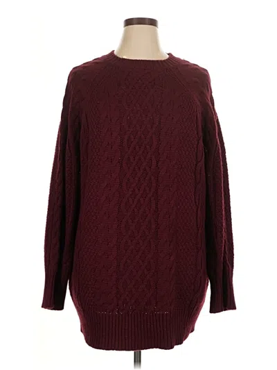 Pre-owned Unbranded Pullover Sweater In Burgundy