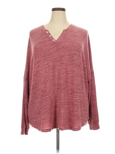 Pre-owned Unbranded Pullover Sweater In Burgundy