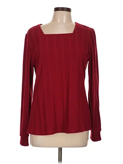 Pre-owned Unbranded Pullover Sweater In Burgundy